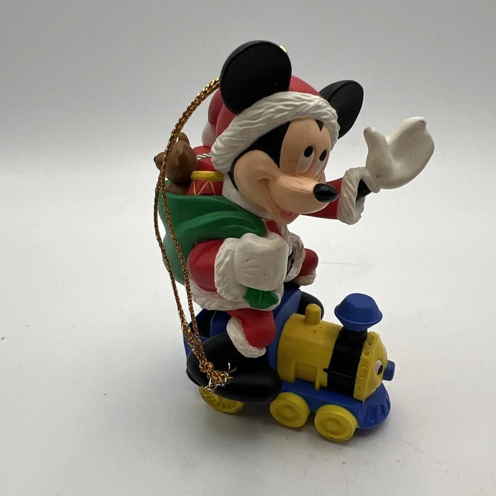 Disney Grolier Christmas Magic Mickey Mouse On Train Ornament